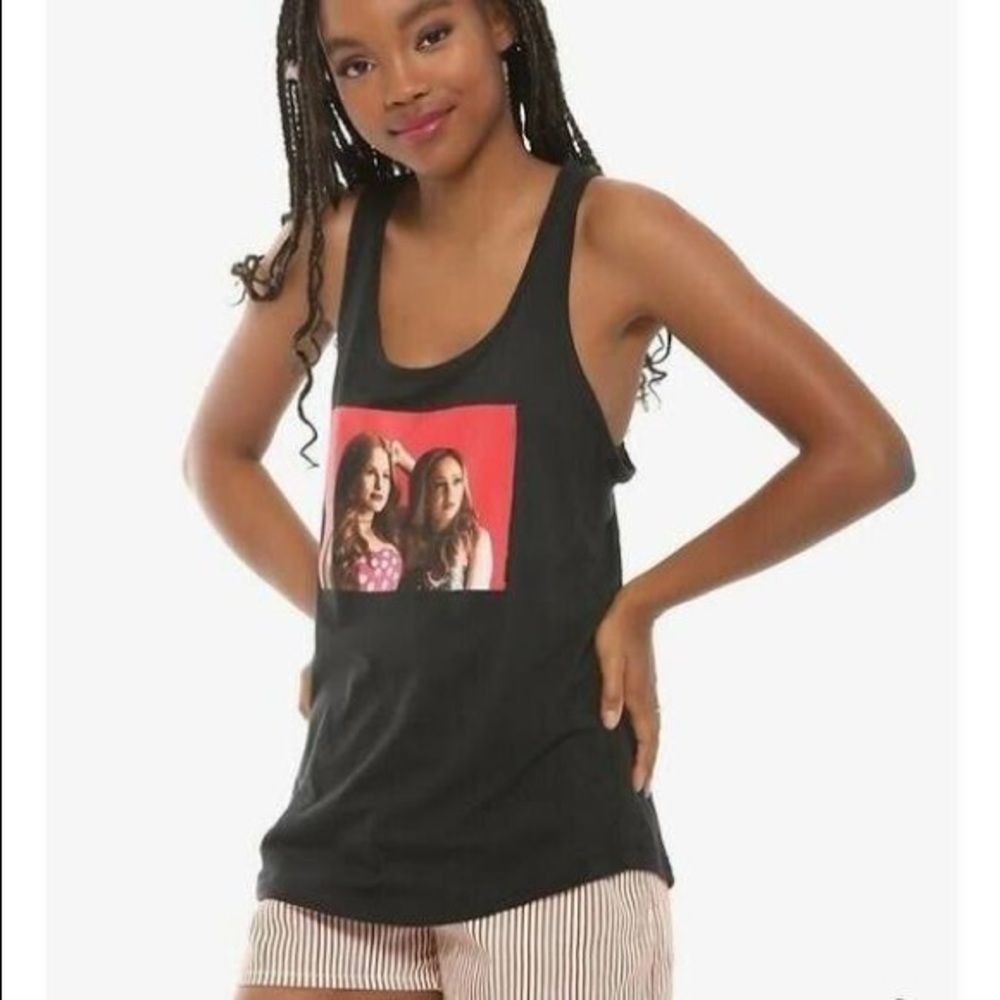 Hot Topic Women's Black Riverdale duo Faces Print Racerback Tank Top